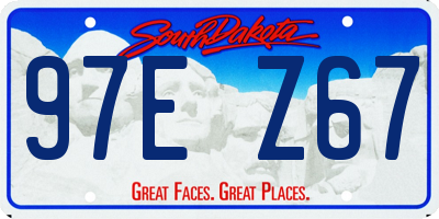 SD license plate 97EZ67