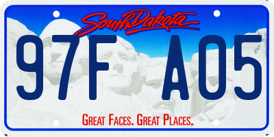 SD license plate 97FA05