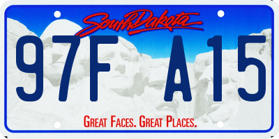 SD license plate 97FA15
