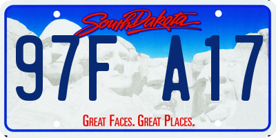 SD license plate 97FA17