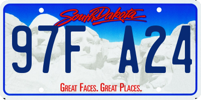SD license plate 97FA24
