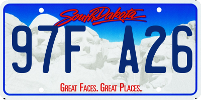 SD license plate 97FA26