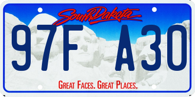 SD license plate 97FA30