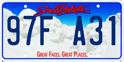 SD license plate 97FA31