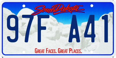 SD license plate 97FA41