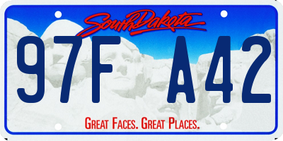 SD license plate 97FA42