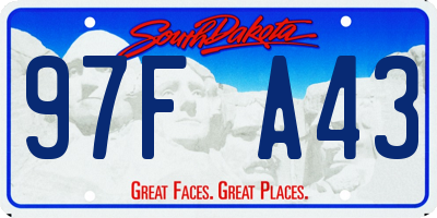 SD license plate 97FA43