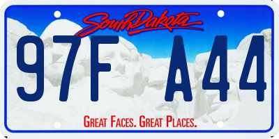 SD license plate 97FA44
