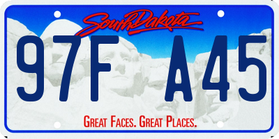 SD license plate 97FA45