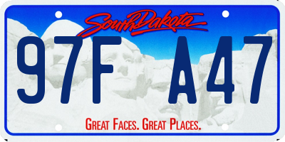 SD license plate 97FA47