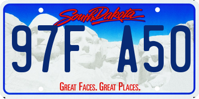 SD license plate 97FA50