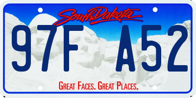 SD license plate 97FA52