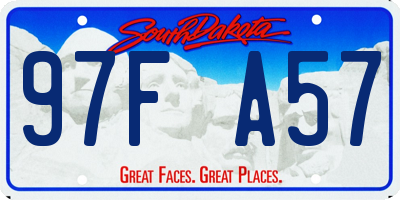 SD license plate 97FA57