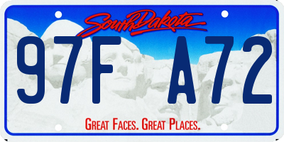 SD license plate 97FA72