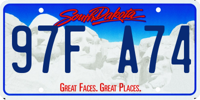 SD license plate 97FA74