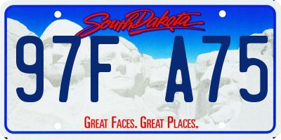 SD license plate 97FA75