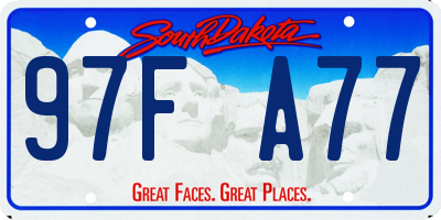 SD license plate 97FA77