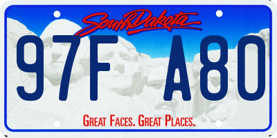 SD license plate 97FA80