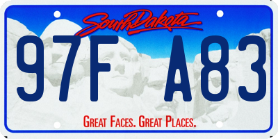 SD license plate 97FA83