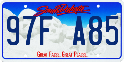 SD license plate 97FA85