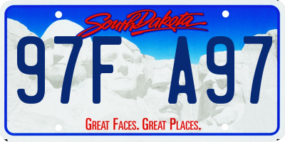 SD license plate 97FA97