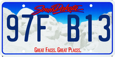 SD license plate 97FB13