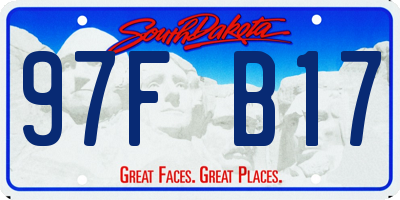 SD license plate 97FB17