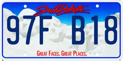 SD license plate 97FB18