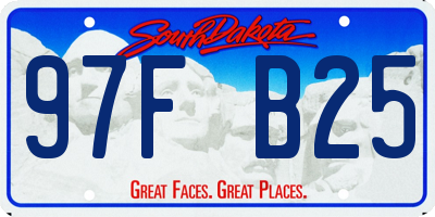SD license plate 97FB25