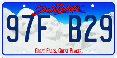 SD license plate 97FB29