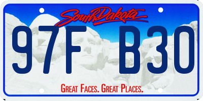 SD license plate 97FB30