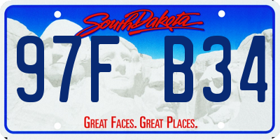 SD license plate 97FB34