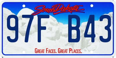 SD license plate 97FB43