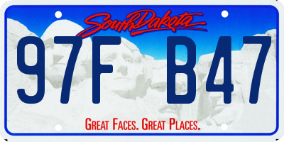 SD license plate 97FB47