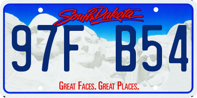 SD license plate 97FB54