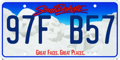 SD license plate 97FB57