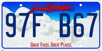 SD license plate 97FB67
