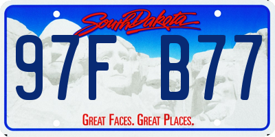 SD license plate 97FB77