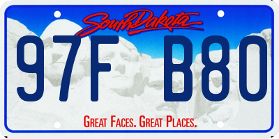 SD license plate 97FB80