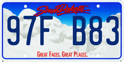 SD license plate 97FB83