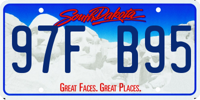 SD license plate 97FB95