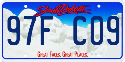 SD license plate 97FC09