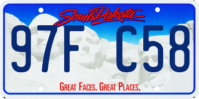 SD license plate 97FC58