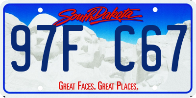 SD license plate 97FC67