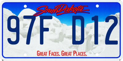 SD license plate 97FD12