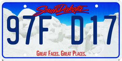 SD license plate 97FD17