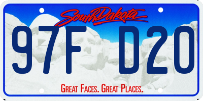 SD license plate 97FD20