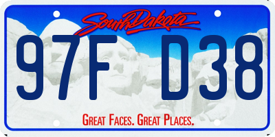 SD license plate 97FD38