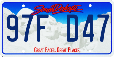 SD license plate 97FD47