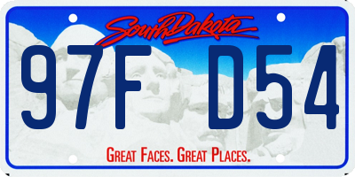 SD license plate 97FD54
